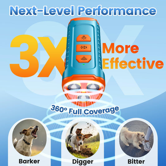 Portable Ultrasonic Dog Bark Deterrent with 50FT Range