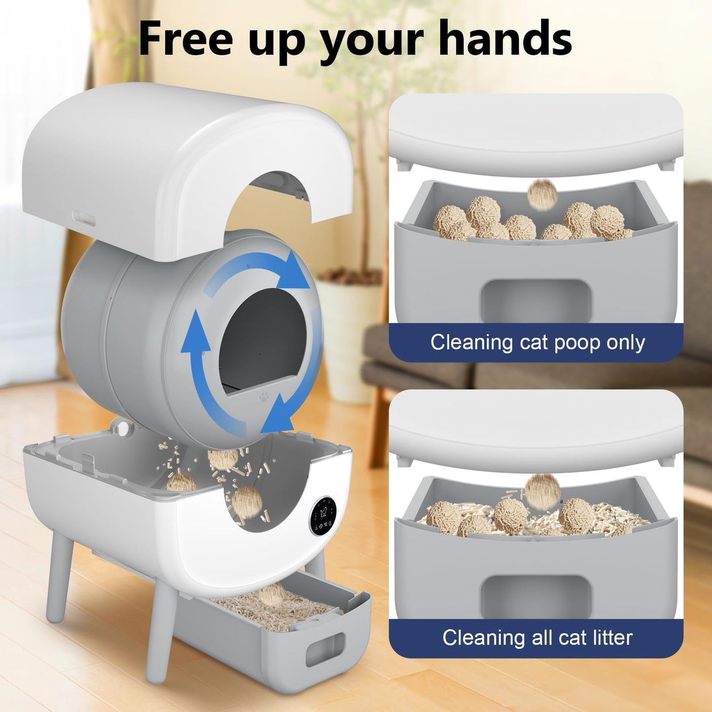 Smart Self-Cleaning Cat Litter Box with App Control