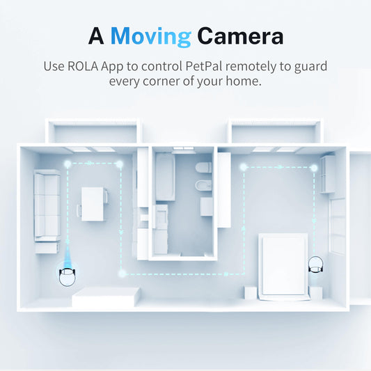 Enabot EBO ROLA PetPal Mobile 2.5K Pet Camera Robot with Treat Dispenser