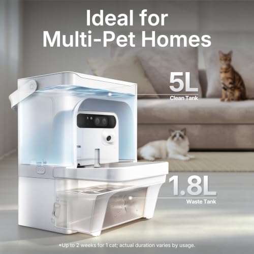 PETKIT Eversweet Ultra Cat Water Fountain with AI Camera, Filterless