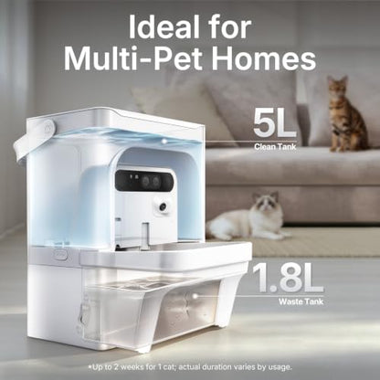 PETKIT Eversweet Ultra Cat Water Fountain with AI Camera, Filterless