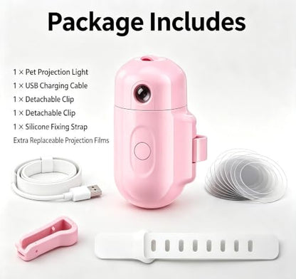 USB Rechargeable Custom Pet Photo Projection Collar Light