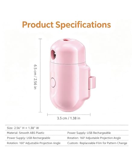 USB Rechargeable Custom Pet Photo Projection Collar Light