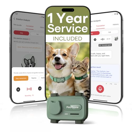 AI-Powered Smartphone for Pets, Support Emotion Detection, 2-Way PetChat