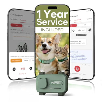 AI-Powered Smartphone for Pets, Support Emotion Detection, 2-Way PetChat