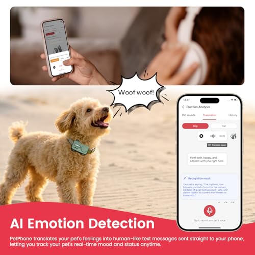AI-Powered Smartphone for Pets, Support Emotion Detection, 2-Way PetChat