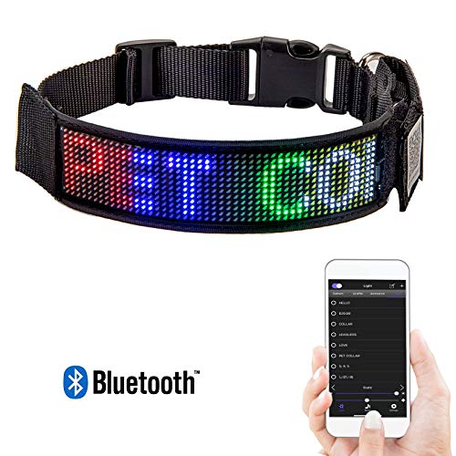 Rechargeable Programmable LED Dog Safety Collar