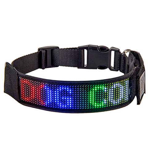 Rechargeable Programmable LED Dog Safety Collar