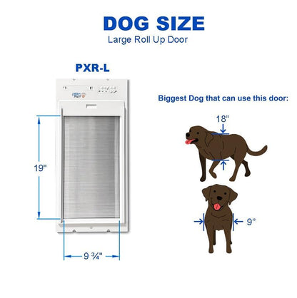 Power Pet Roll Up Smart Automatic Pet Door by High Tech Pet - Pet Operated for Dogs and Cats, WiFi App Control, Secure, Weatherproof, Airtight, Space Saving