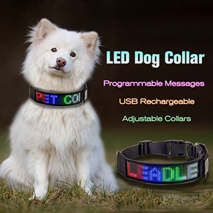 Rechargeable Programmable LED Dog Safety Collar