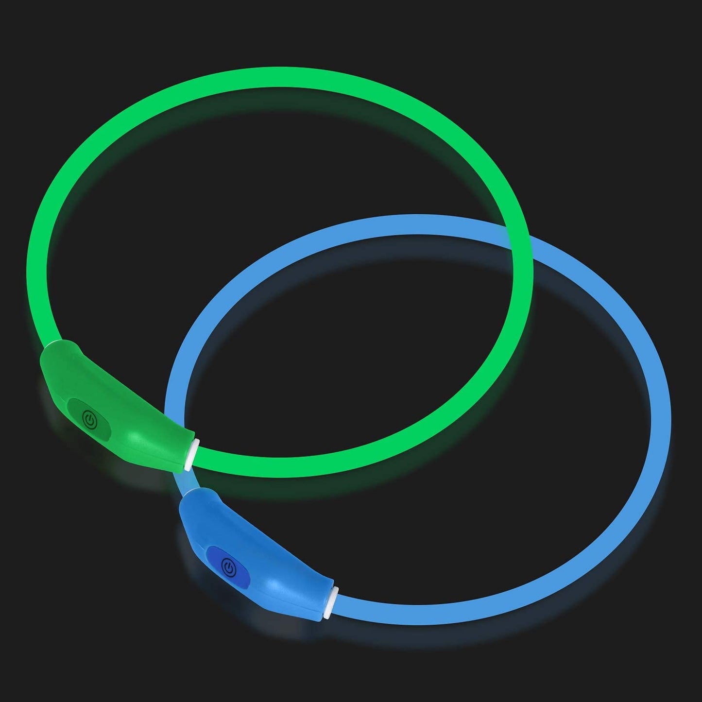 2-Pack Rechargeable LED Dog Collars for Night Safety