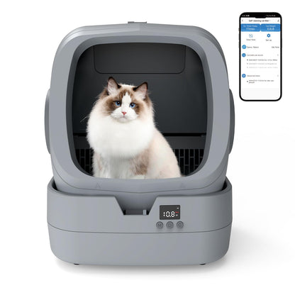 Smart Self-Cleaning Cat Litter Box with App Control