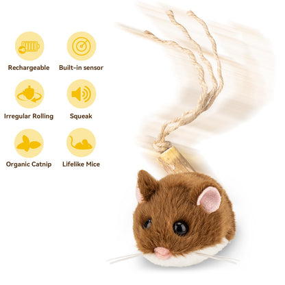 Rechargeable Interactive Cat Toy with Motion Sensor