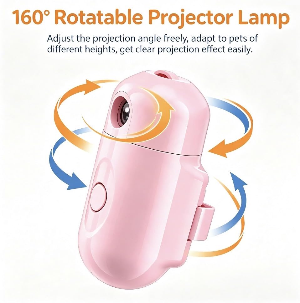 USB Rechargeable Custom Pet Photo Projection Collar Light