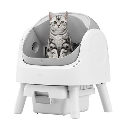 Automatic Self-Cleaning Cat Litter Box with Open Top
