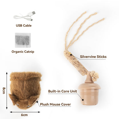 Rechargeable Interactive Cat Toy with Motion Sensor