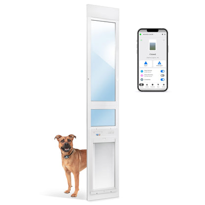 Power Pet Roll Up Smart Automatic Pet Door by High Tech Pet - Pet Operated for Dogs and Cats, WiFi App Control, Secure, Weatherproof, Airtight, Space Saving