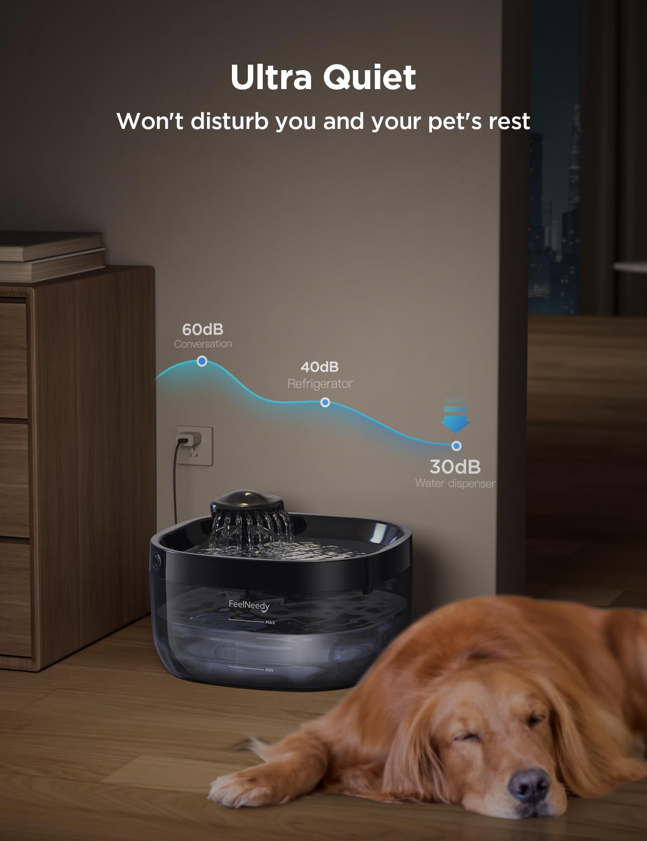 7L Large Dog Water Fountain with High-Capacity Design