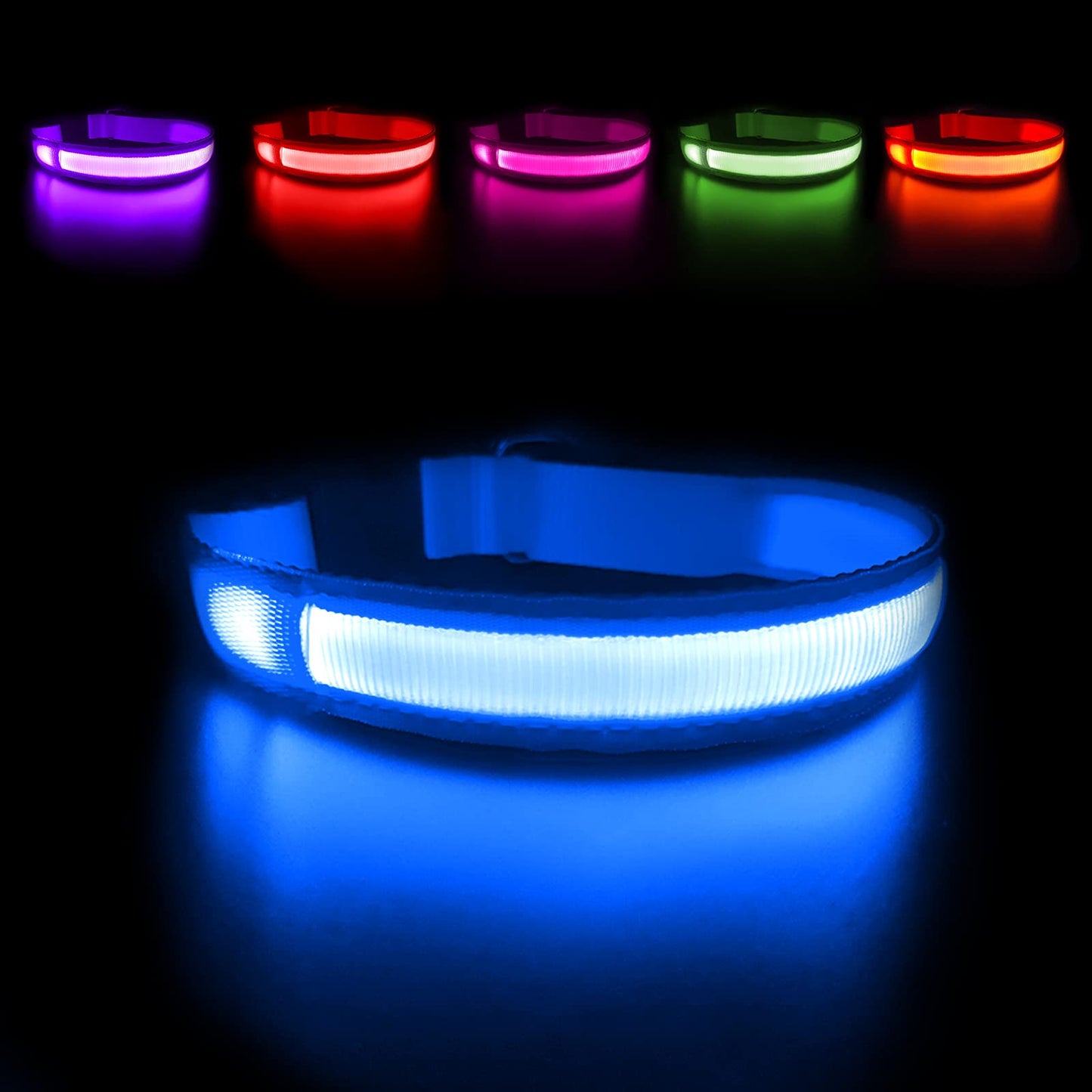 LED Light-Up Dog Collar for Night Safety