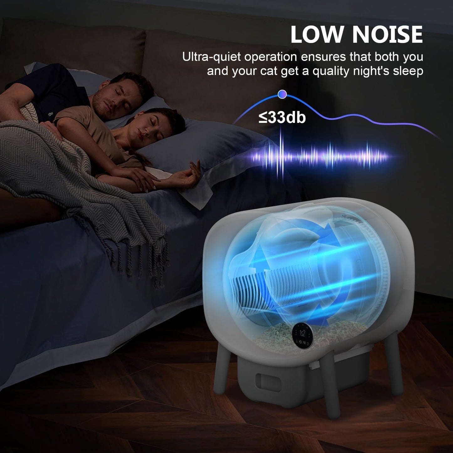 Smart Self-Cleaning Cat Litter Box with App Control