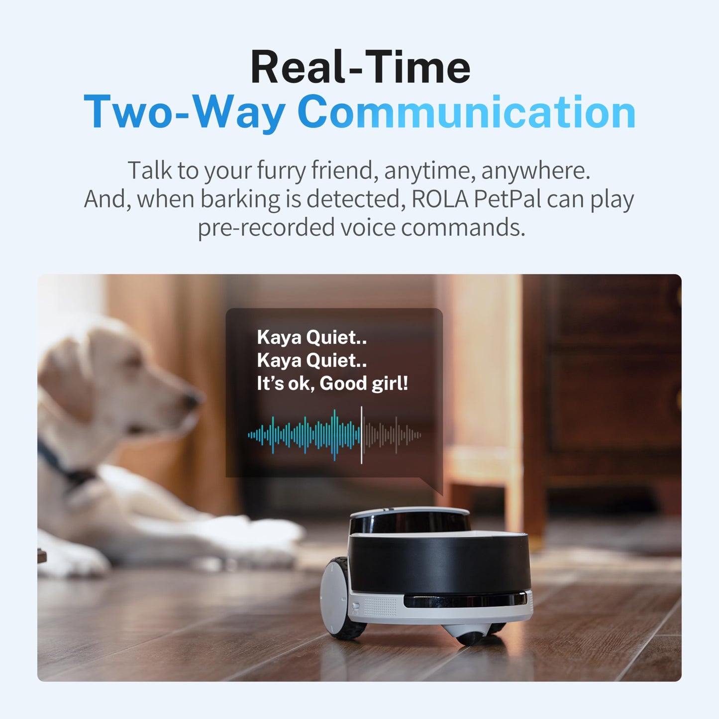 Enabot EBO ROLA PetPal Mobile 2.5K Pet Camera Robot with Treat Dispenser