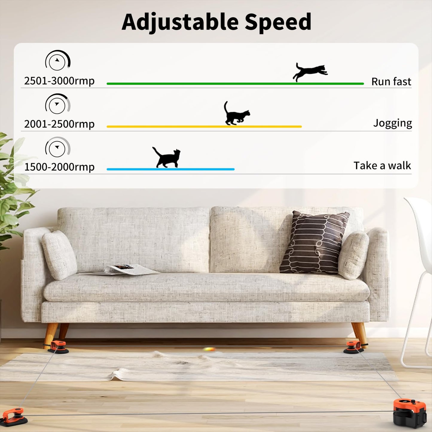 Interactive Cat Chase Toy for Indoor Exercise & Hunting