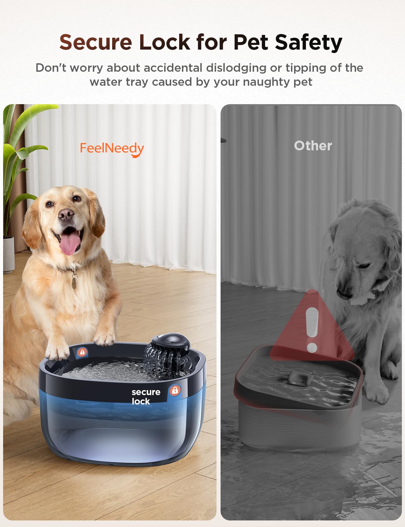 7L Large Dog Water Fountain with High-Capacity Design