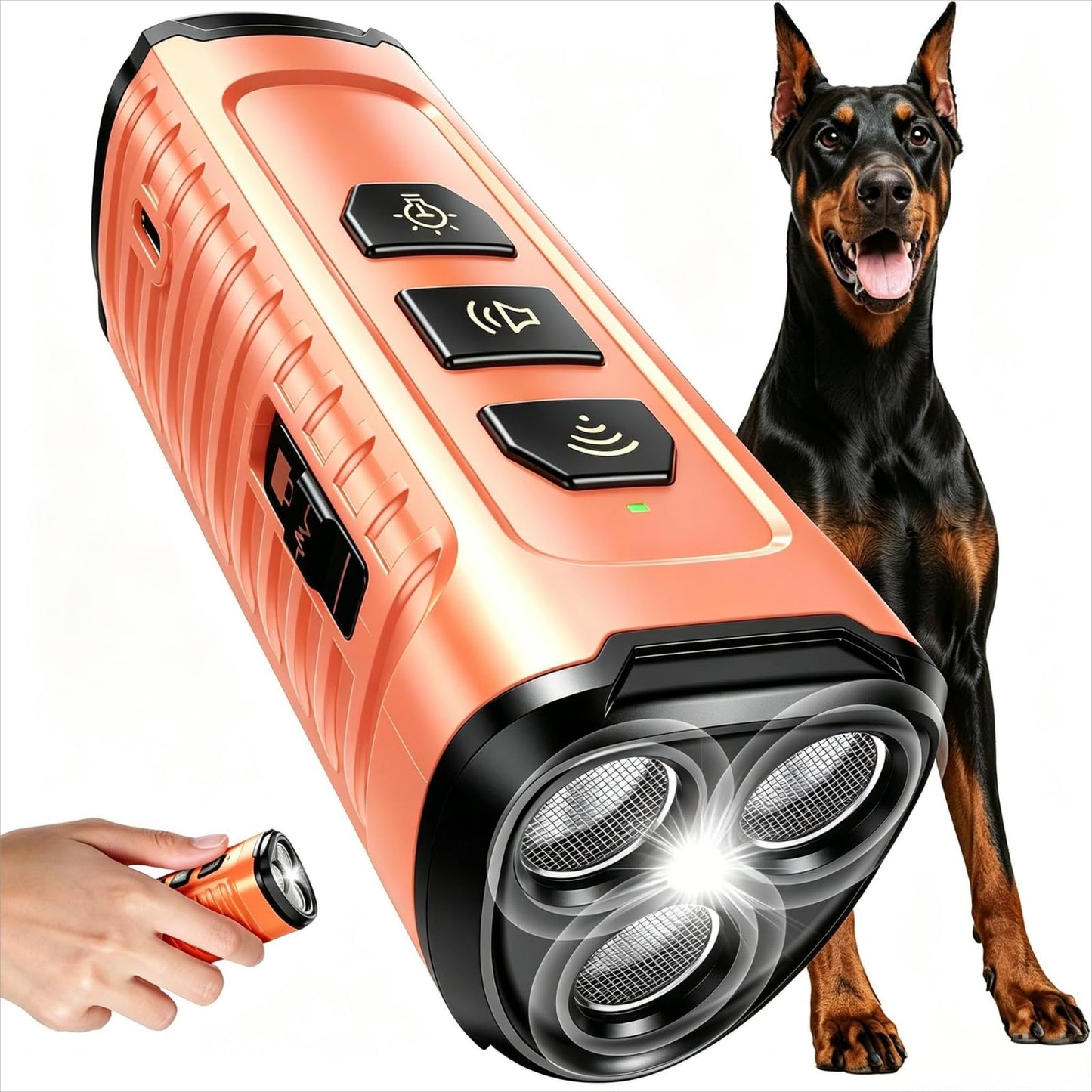 Portable Ultrasonic Dog Bark Deterrent with 50FT Range