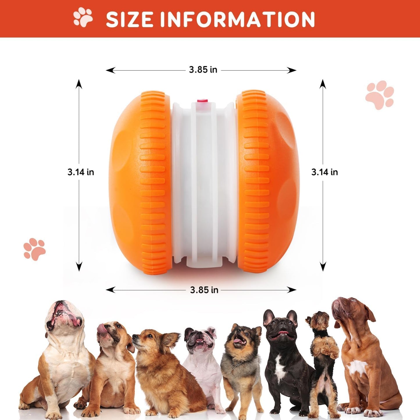 Motion-Activated Interactive Rolling Dog Ball with Rope