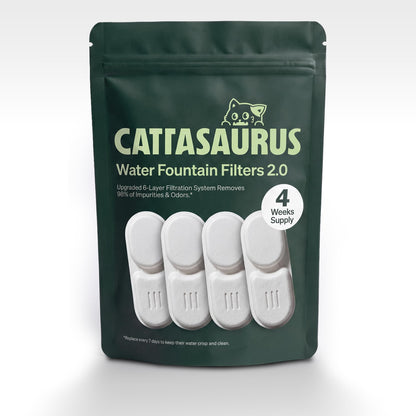Cattasaurus Wireless 304 Stainless Steel Cat Water Fountain with Filtration, Automatic Water Dispenser for Cats, 135oz Large Capacity, Dishwasher Safe