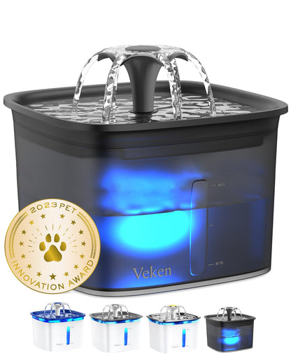 Veken Innovation Award Winner 95oz/2.8L Pet Fountain