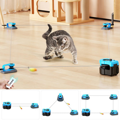 Interactive Cat Chase Toy for Indoor Exercise & Hunting