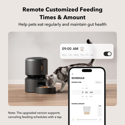 PETLIBRO Automatic Cat Feeder, 5G WiFi Automatic Dog Food Dispenser with Freshness Preservation, 5L Timed Pet Feeder with Low Food Sensor, Up to 10 Meals Per Day