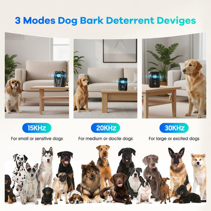 Rechargeable Ultrasonic Dog Bark Deterrent 3 Modes