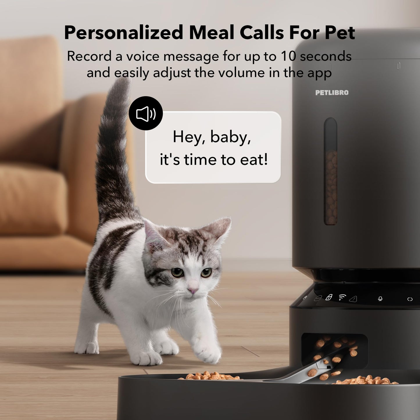 PETLIBRO 5L Automatic Cat Feeder with Dual Stainless Steel Bowls