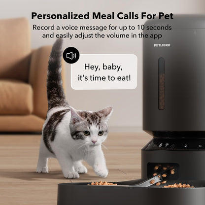 PETLIBRO 5L Automatic Cat Feeder with Dual Stainless Steel Bowls