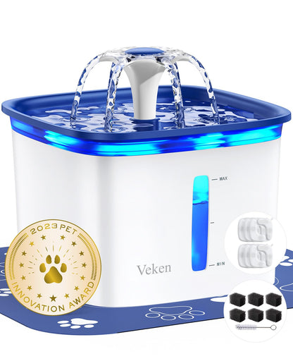 Veken Innovation Award Winner 95oz/2.8L Pet Fountain