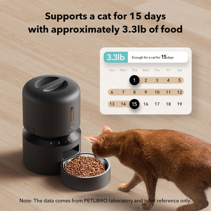 PETLIBRO Automatic Cat Feeder, 5G WiFi Automatic Dog Food Dispenser with Freshness Preservation, 5L Timed Pet Feeder with Low Food Sensor, Up to 10 Meals Per Day