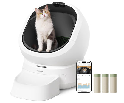 AI Smart Self-Cleaning Cat Litter Box with Odor Control
