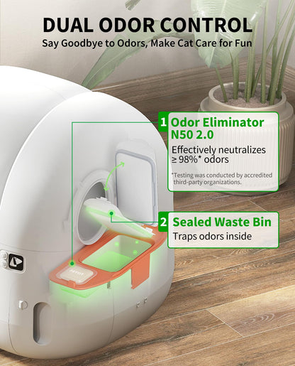 Automatic Odor-Control Self-Cleaning Cat Litter Box