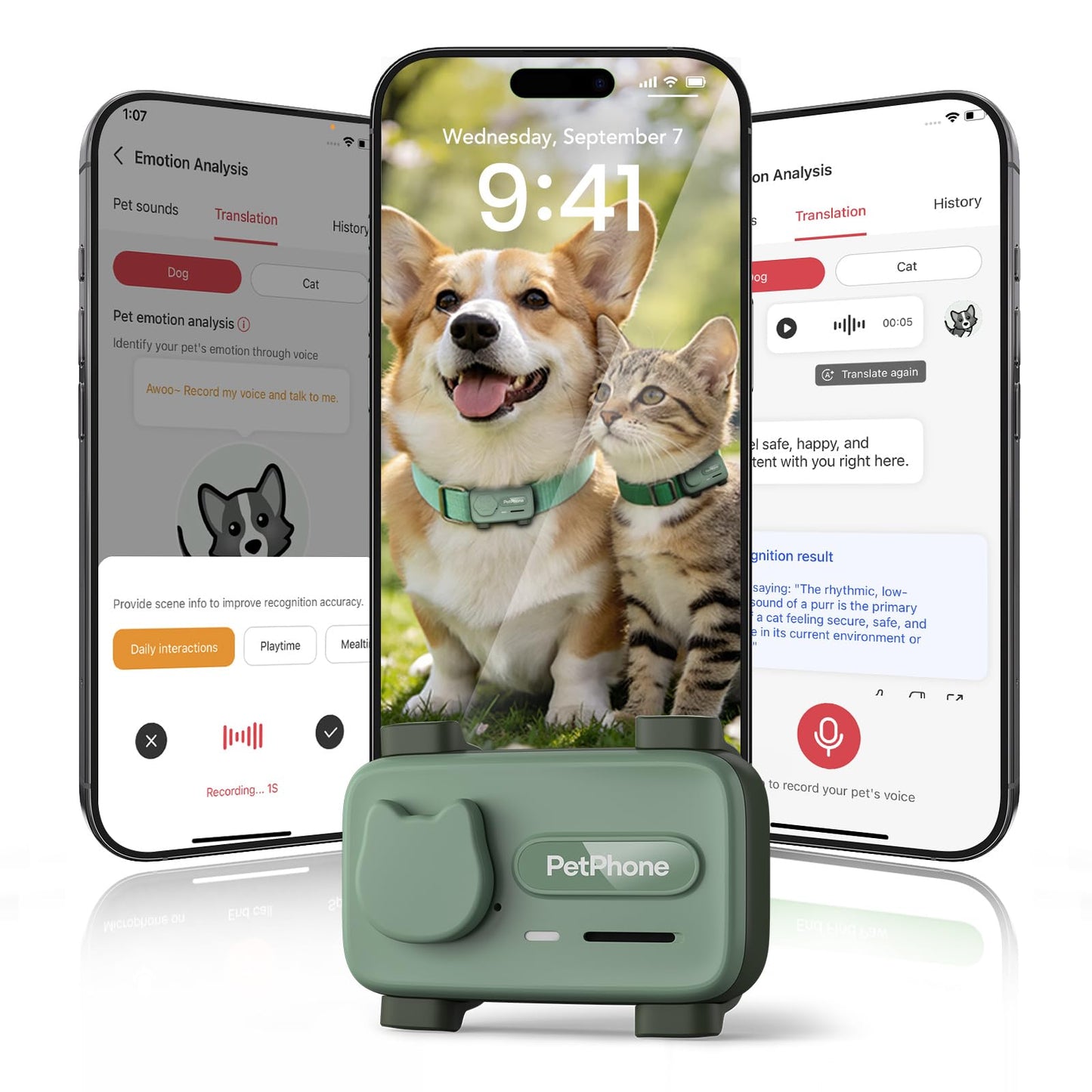 AI-Powered Smartphone for Pets, Support Emotion Detection, 2-Way PetChat