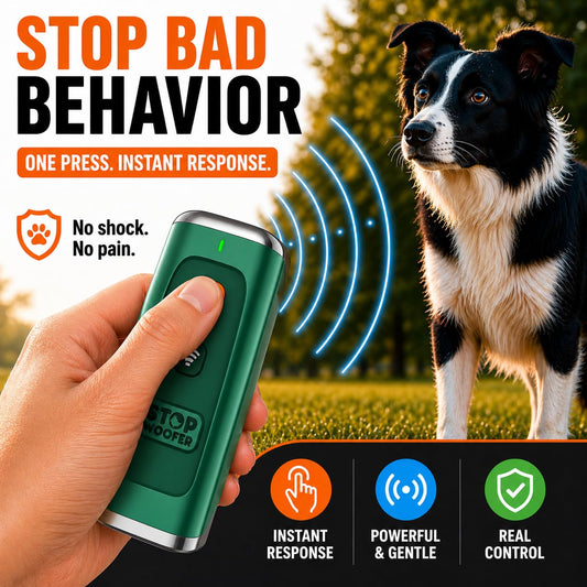 Rechargeable Ultrasonic Dog Bark Deterrent & Trainer