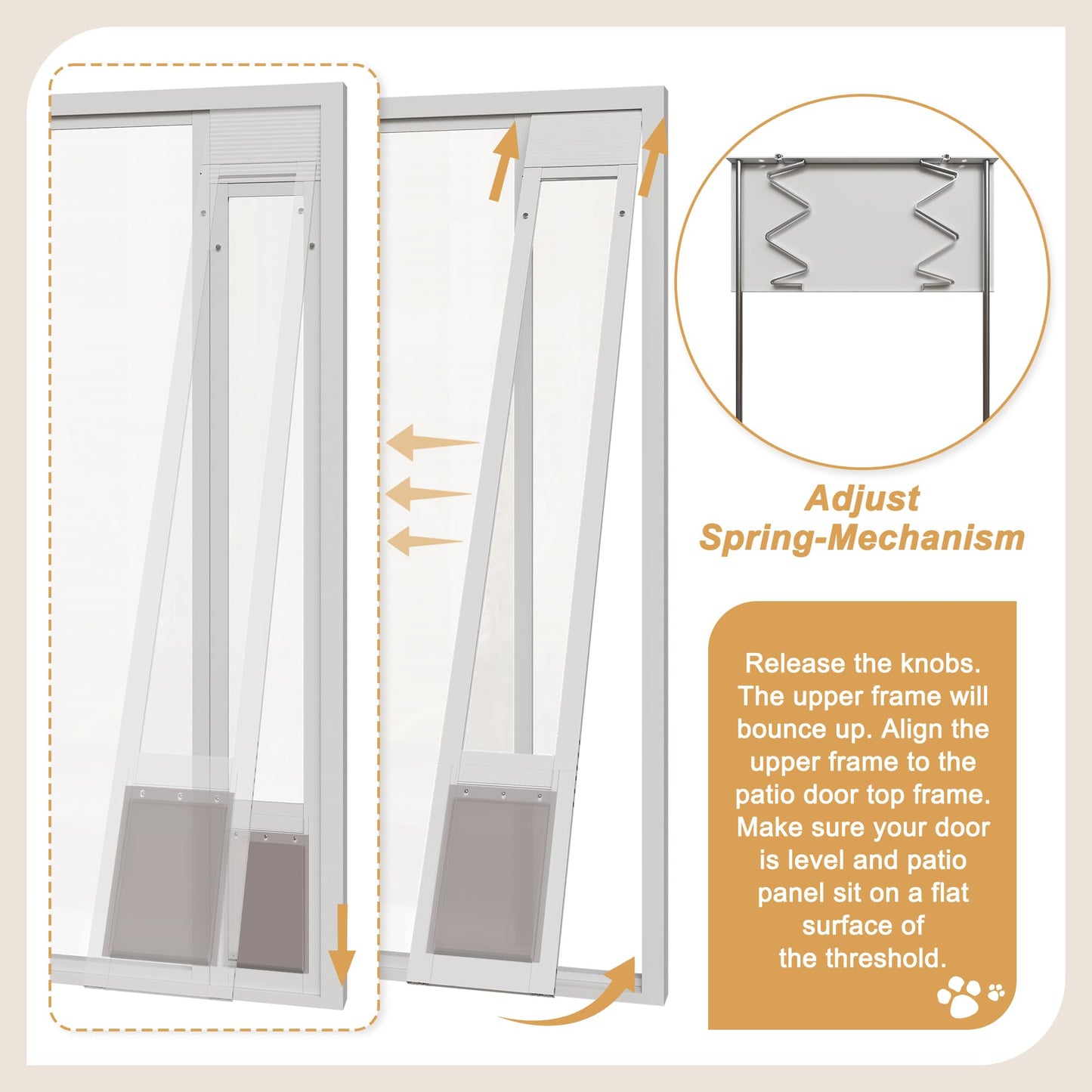 WIN STELLAR Sliding Glass Door for Pet