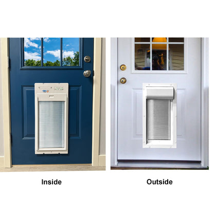 Power Pet Roll Up Smart Automatic Pet Door by High Tech Pet - Pet Operated for Dogs and Cats, WiFi App Control, Secure, Weatherproof, Airtight, Space Saving