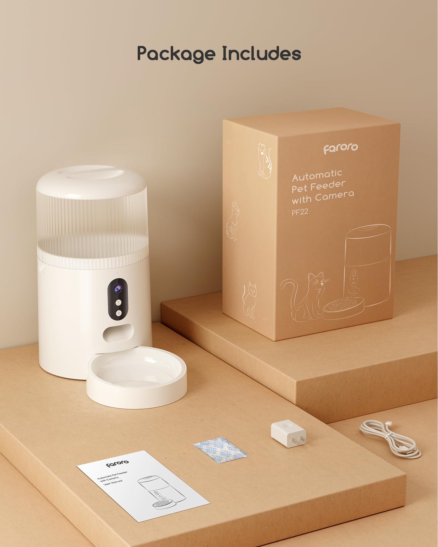 Faroro Automatic Cat Feeder with Camera