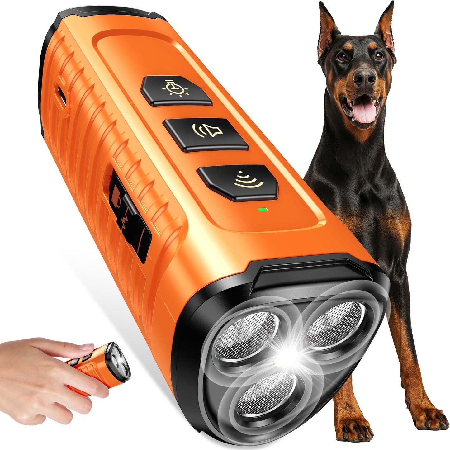 Portable Ultrasonic Dog Bark Deterrent with 50FT Range