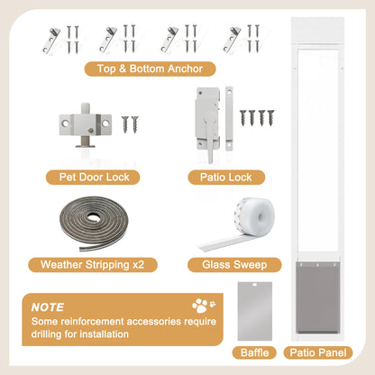 WIN STELLAR Sliding Glass Door for Pet