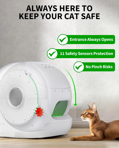Automatic Odor-Control Self-Cleaning Cat Litter Box