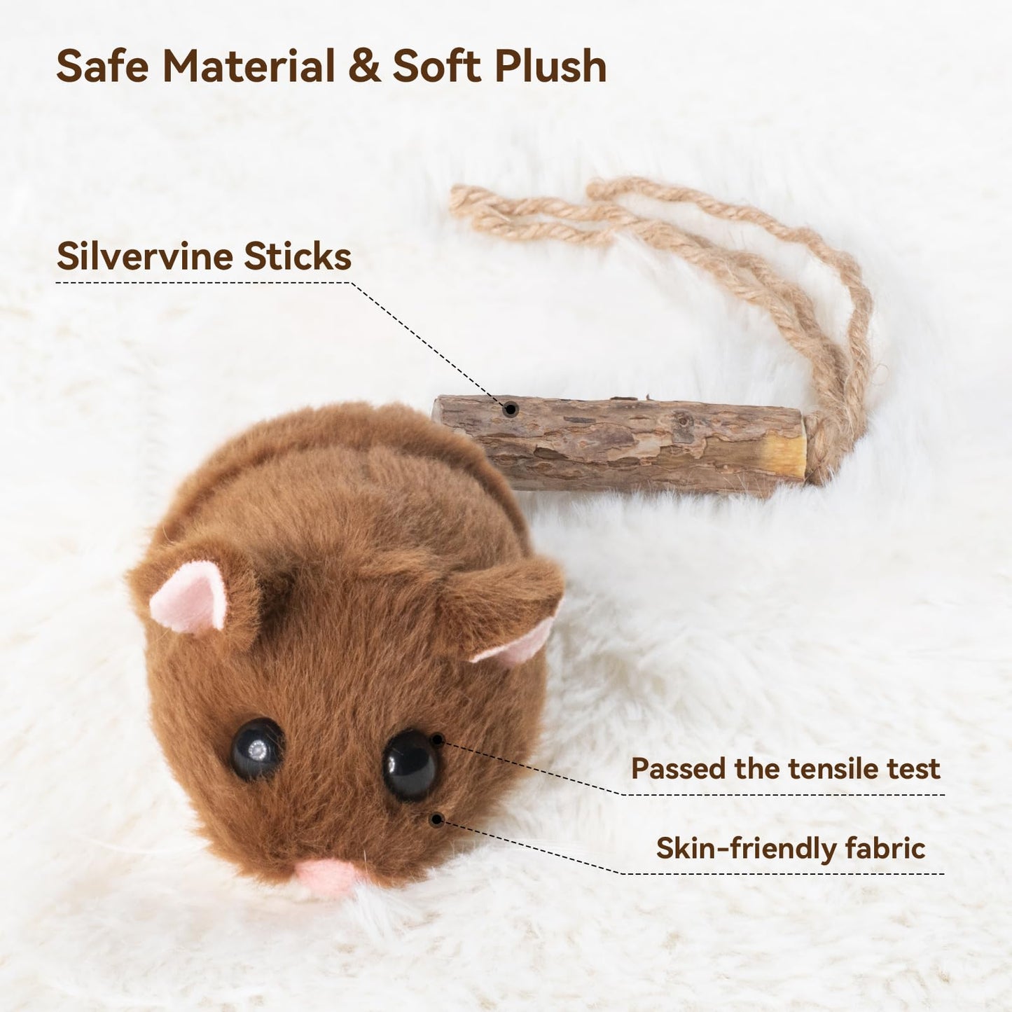Rechargeable Interactive Cat Toy with Motion Sensor