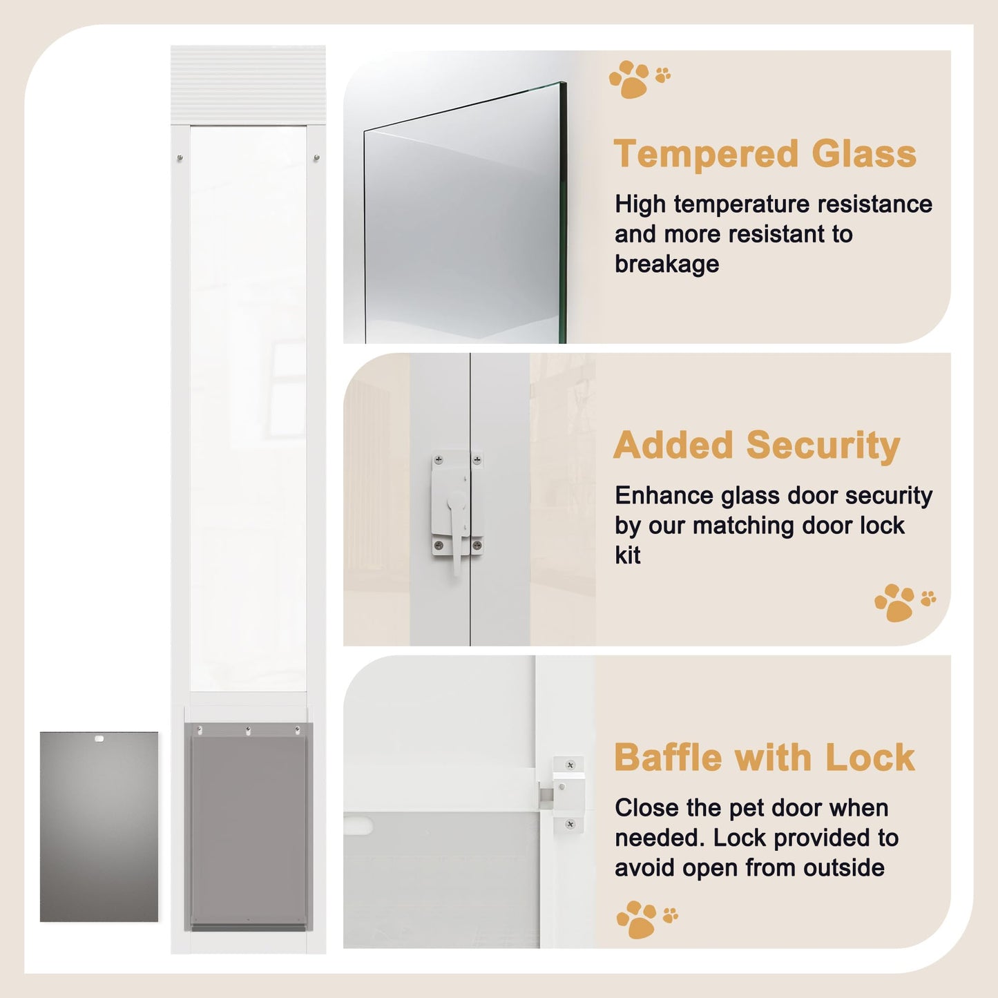 WIN STELLAR Sliding Glass Door for Pet